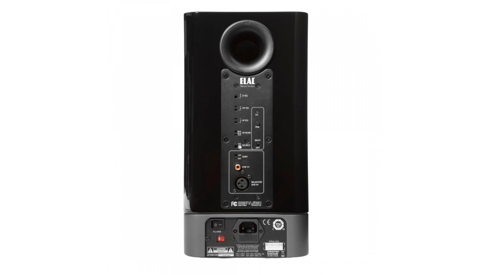 Elac 5.25" Navis ARB51 Powered Bookshelf Loudspeakers - Gloss Black, Pair