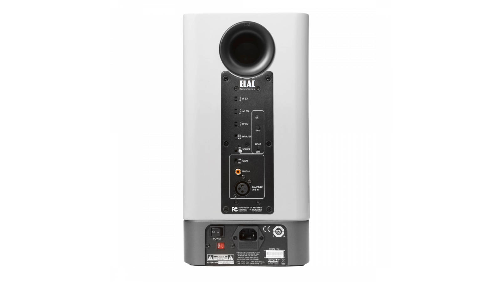 Elac 5.25" Navis ARB51 Powered Bookshelf Loudspeakers - Gloss White, Pair
