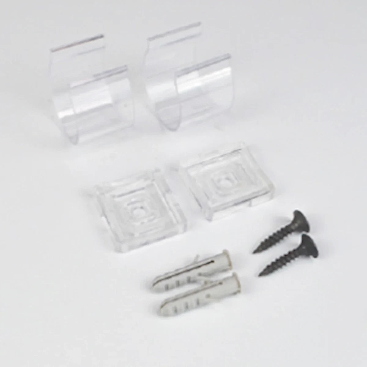 Proluxe PLX-NFPRO360-CLIPSB SO: 4PAIR OF FULLY-COVERED CLIPS + 4 PCS SCREW + 4PCS RUBBER PLUG FOR NFPRO 360 SILICONE NEONFLEX