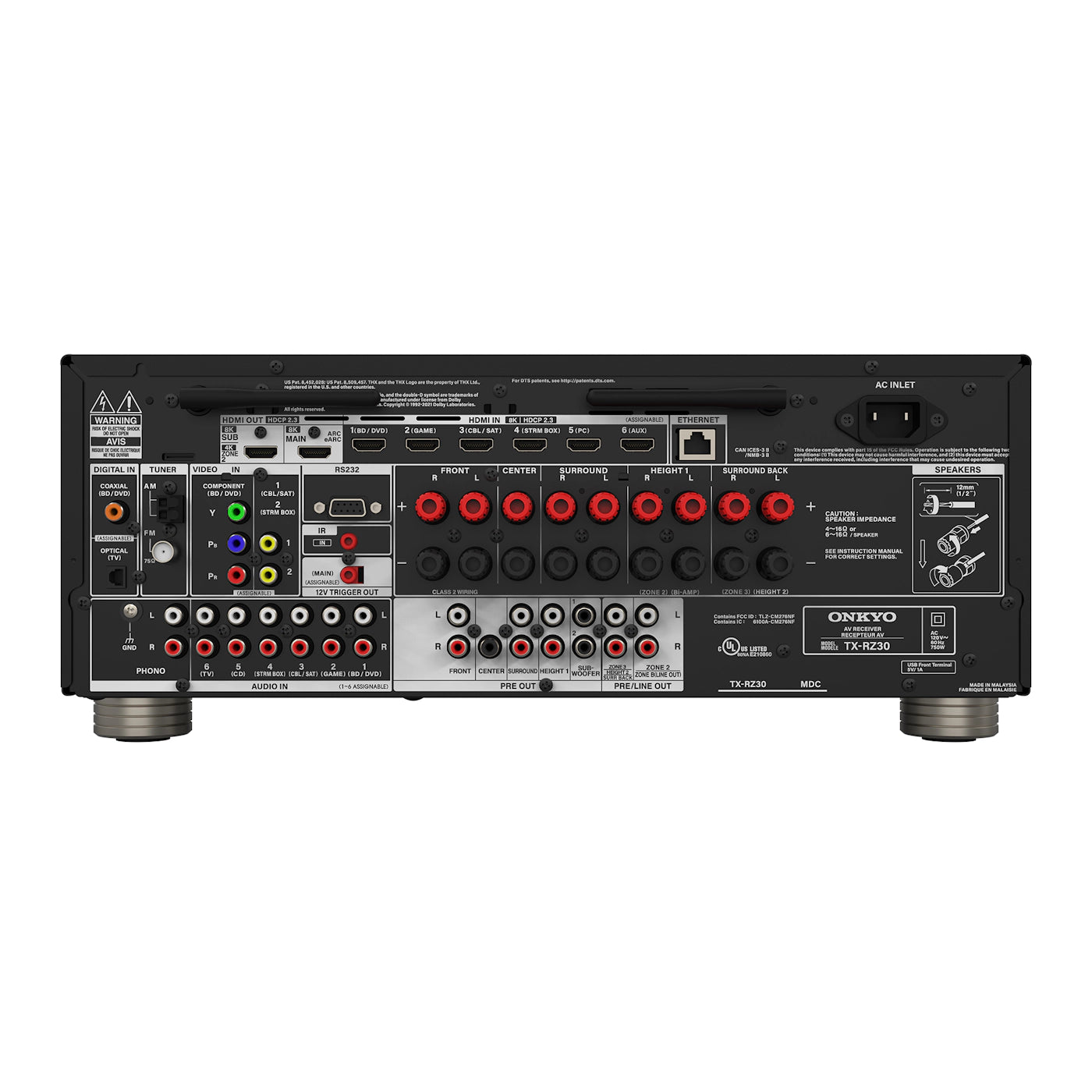 Onkyo TX-RZ30 9.2 Channel AV Receiver