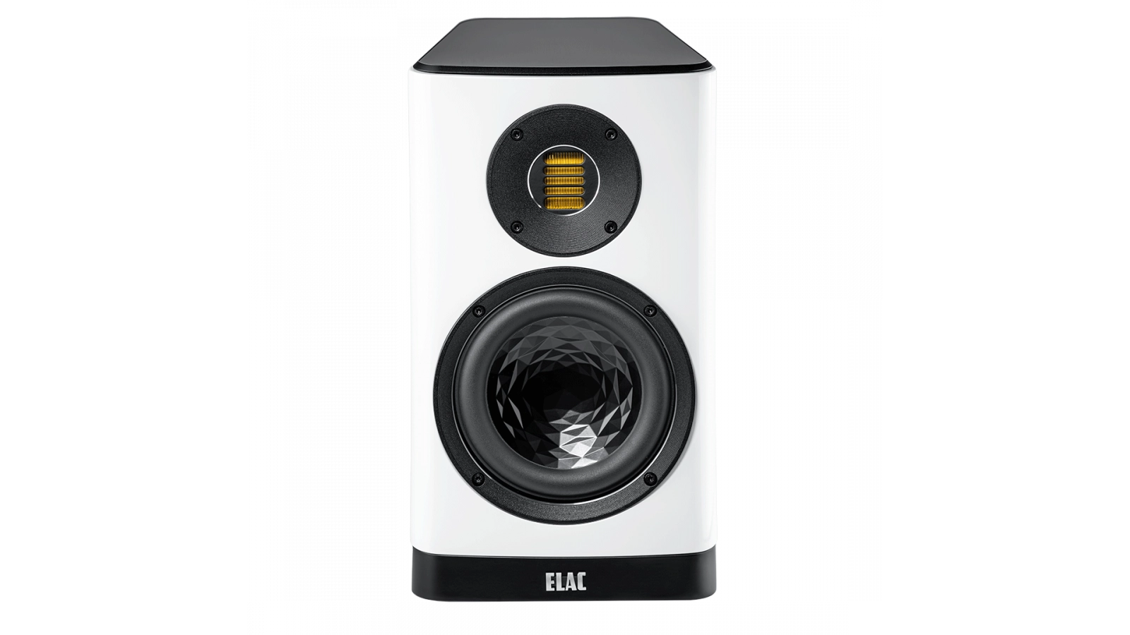 Elac Vela 6" 2-Way Bookshelf Speakers with JET 6 Tweeter - Gloss White, Pair