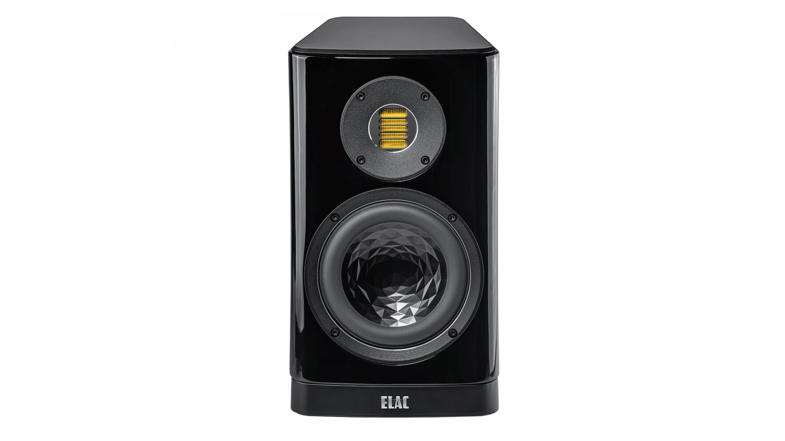 Elac Vela 6" 2-Way Bookshelf Speakers with JET 6 Tweeter - Gloss Black, Pair