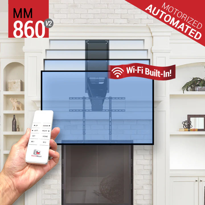 MantleMount MM860V2 Automated Drop Down & Swivel Mount