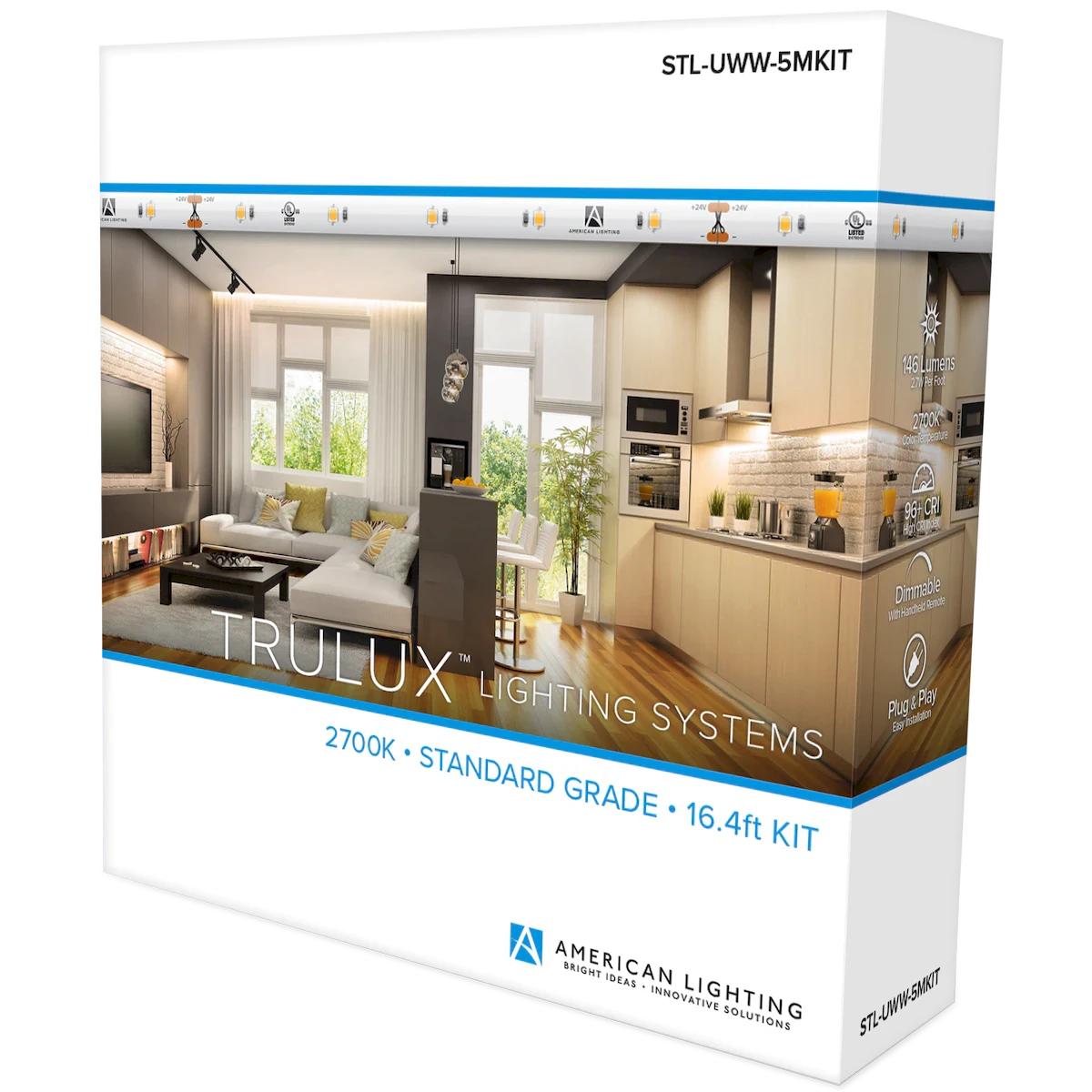 Proluxe PLX-STL54-27K-24V-5MKIT 16.4FT TRULUX KIT STANDARD 2700K, 2.7W PER FT, 24V,INCL: WIRE, CONNECTIONS, DRIVE