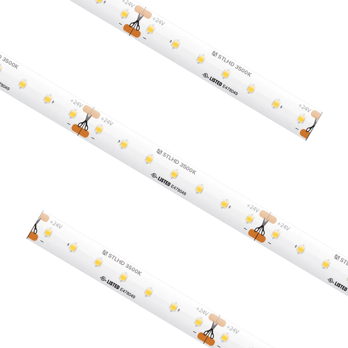 Proluxe PLX-STLHD54-35K-24V-16 STL HD GRD TRULUX, 24V, 3500K, 16.4FT RL W/3 TL-CONKITS: Y0409676/TL-2PWR-HD 10MM 2PIN CONNECTOR W/6' CABLE, 2.19W/FT.IP54, 94+CRI, 2.46" CUT, 16.4' MAX