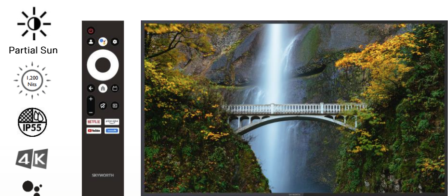 Skyworth 65PS1 65" Clarus Outdoor - Partial Sun Series