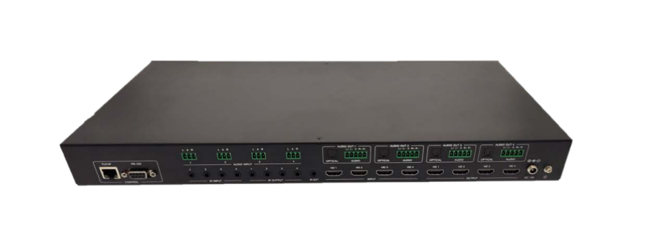 Simplified M44-MV 4x4 Matrix with Deep color Video wall and Multiview