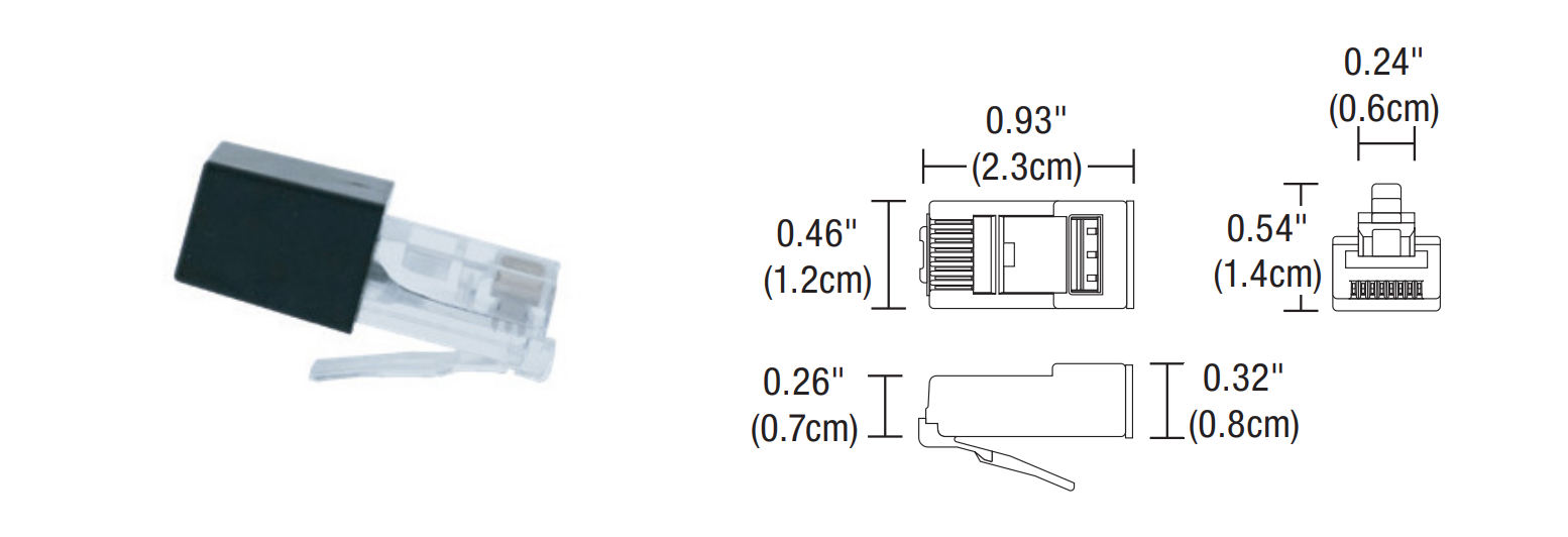PureEdge RJ45T-DMX Terminator Resistor For RJ45 Connection