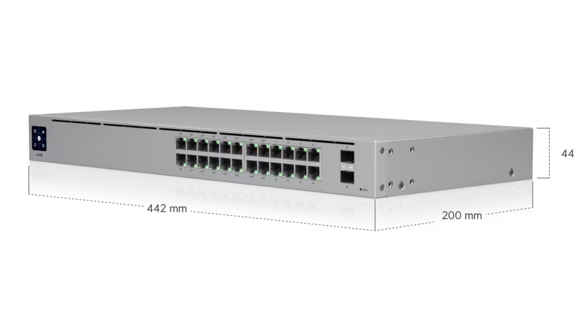 Ubiquiti USW-24-POE 24-port, Layer 2 PoE switch with a fanless cooling system