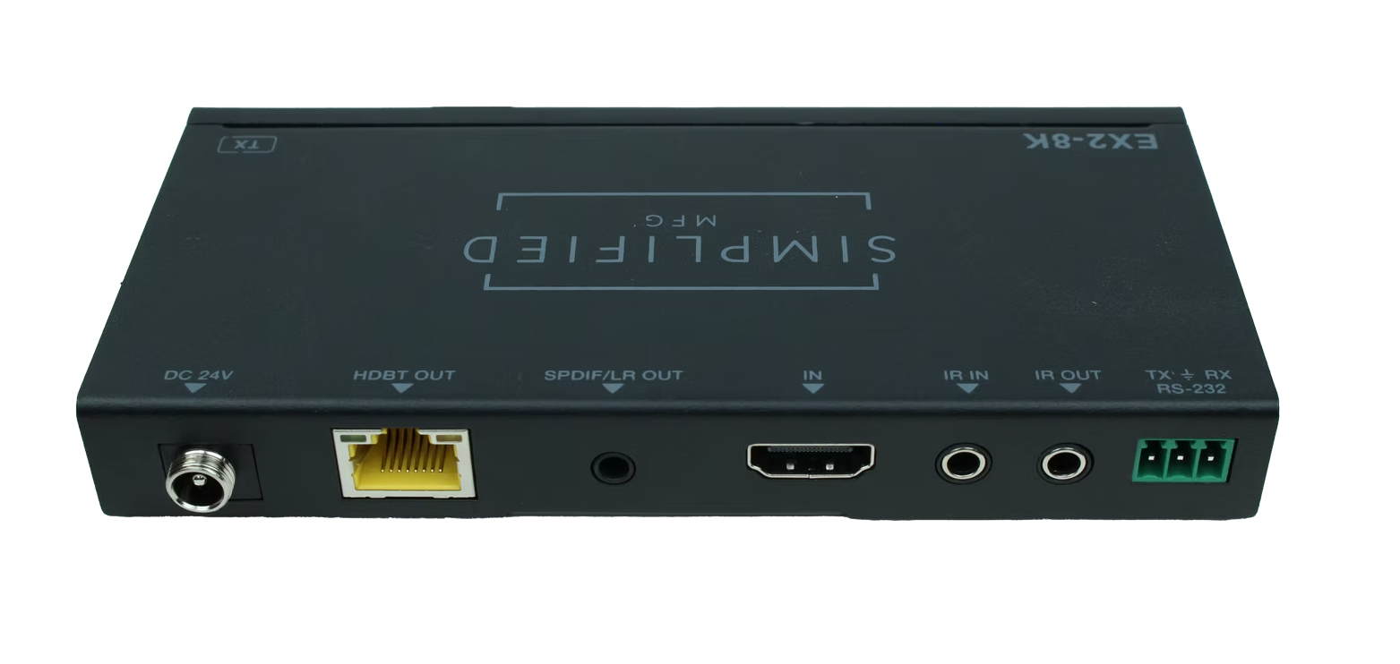 Simplified EX2-8K 4K HDMI 2.1 (40Gbps) Long distance Category Cable HDMI Extender Kit
