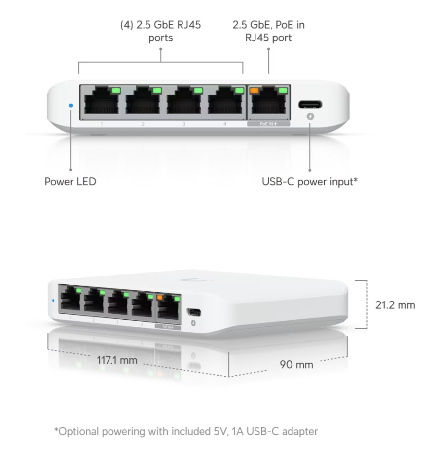 Ubiquiti USW-Flex-2.5G-5 Flex Mini 2.5G