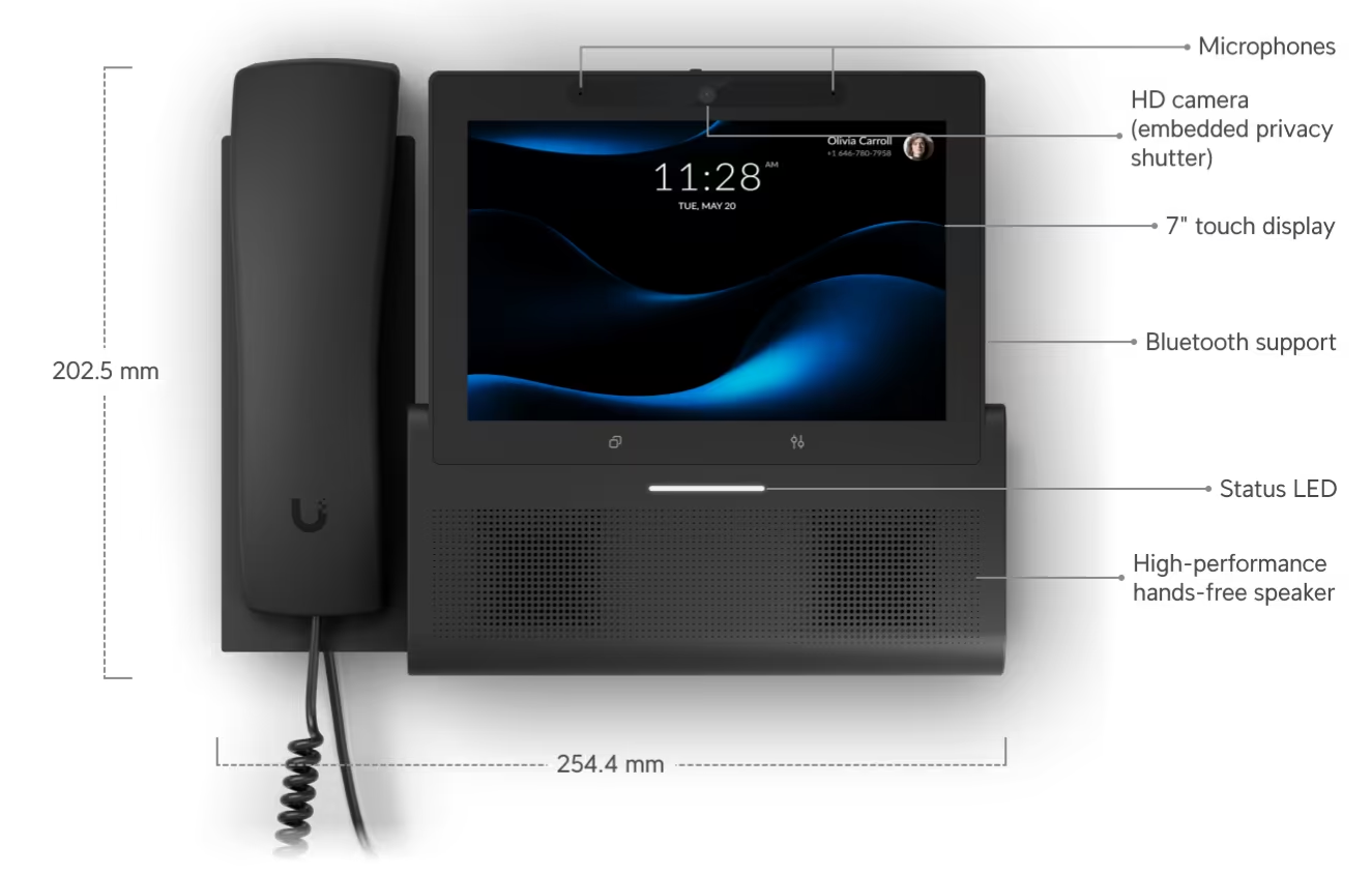 Ubiquiti UTP-G3-Touch-Wall UniFi Talk Phone G3 Touch Wall