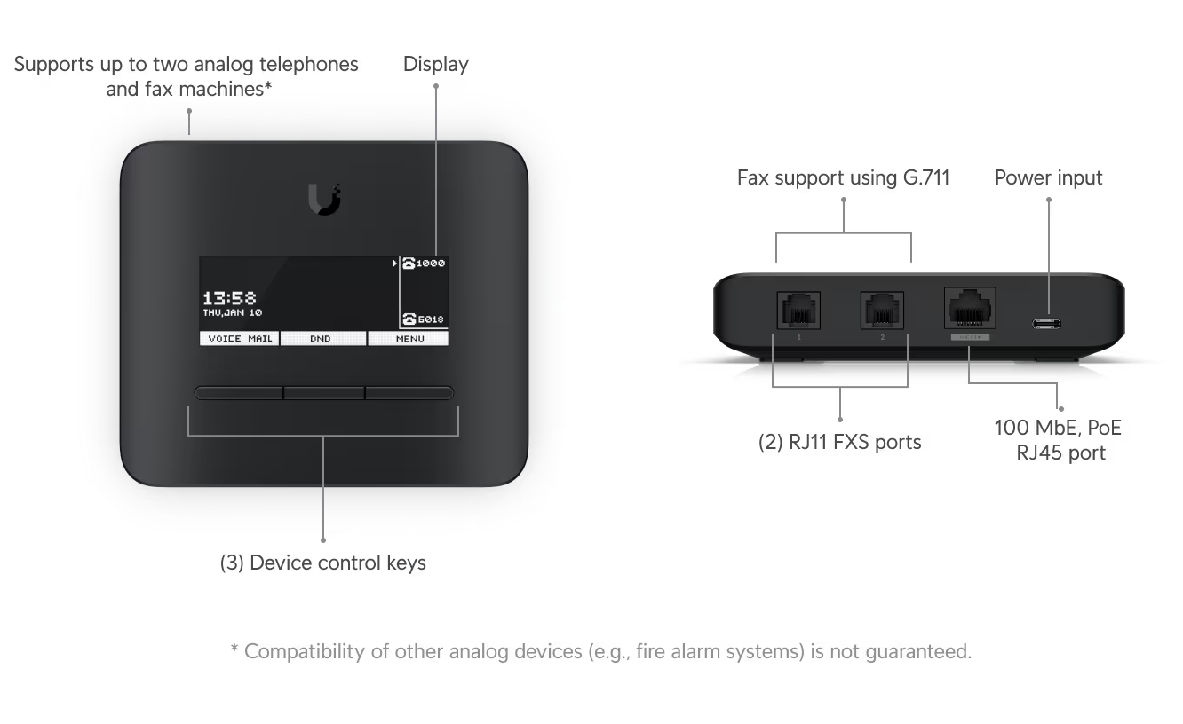 Ubiquiti UT-ATA Analog Telephone Adapter