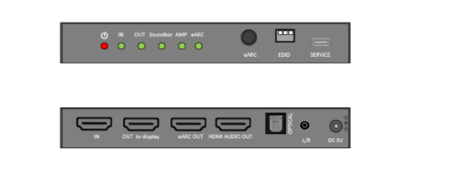 Simplified AUDEX3eARC HDMI 2.1 (48Gbps) eARC Audio extractor w/multiple outputs