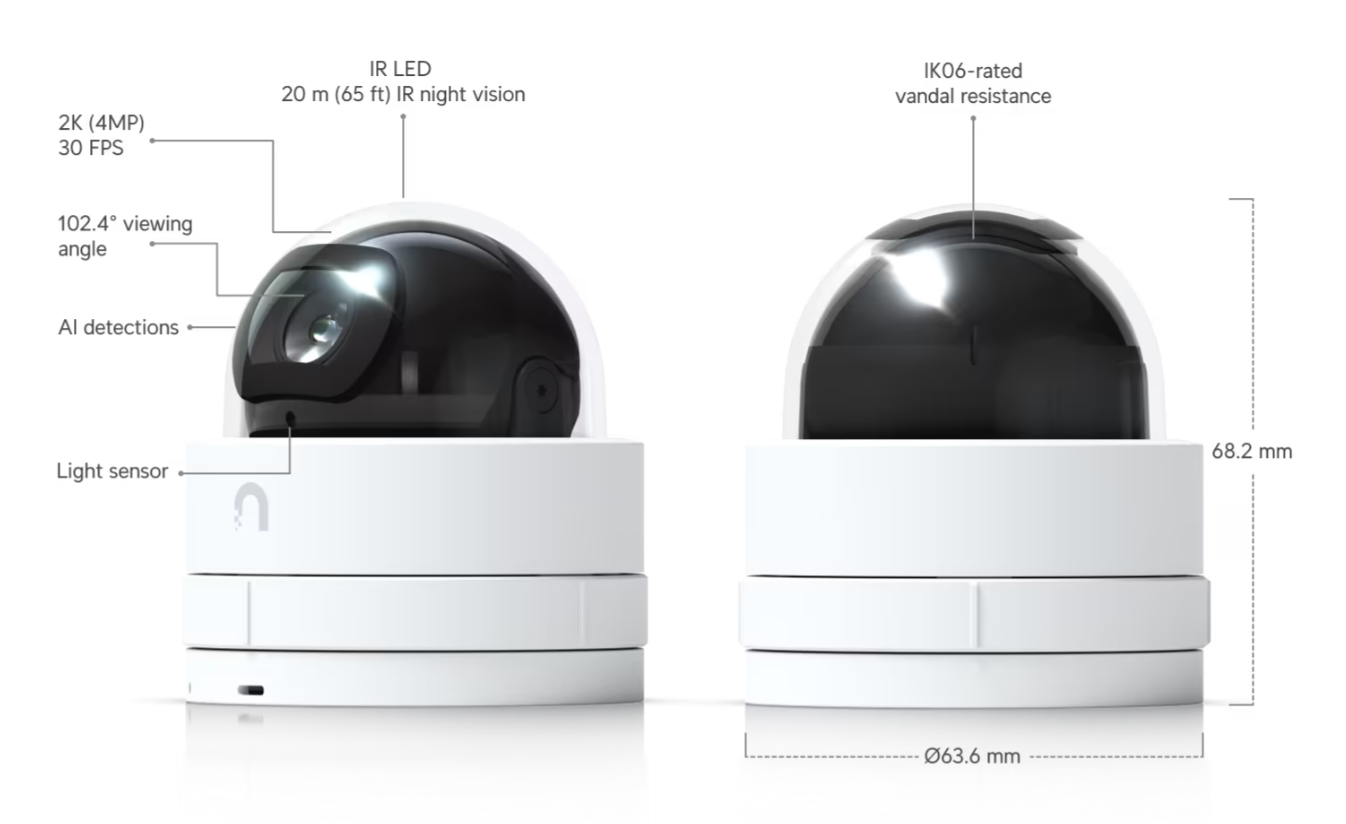 Ubiquiti UVC-G5-Dome-Ultra Camera G5 Dome Ultra
