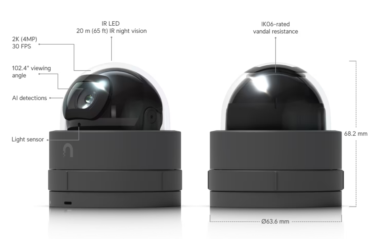 Ubiquiti UVC-G5-Dome-Ultra Camera G5 Dome Ultra