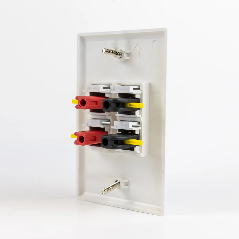 Speaker Snap SSKPW50 Keystone Insert Binding Posts 25 Pairs / 50 Pieces (White)