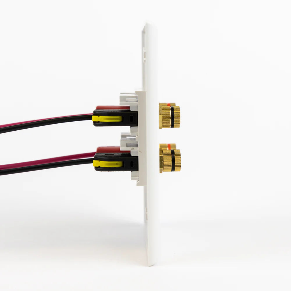 Speaker Snap SSKPW8 Keystone Insert Binding Posts 4 Pairs / 8 Pieces (White)