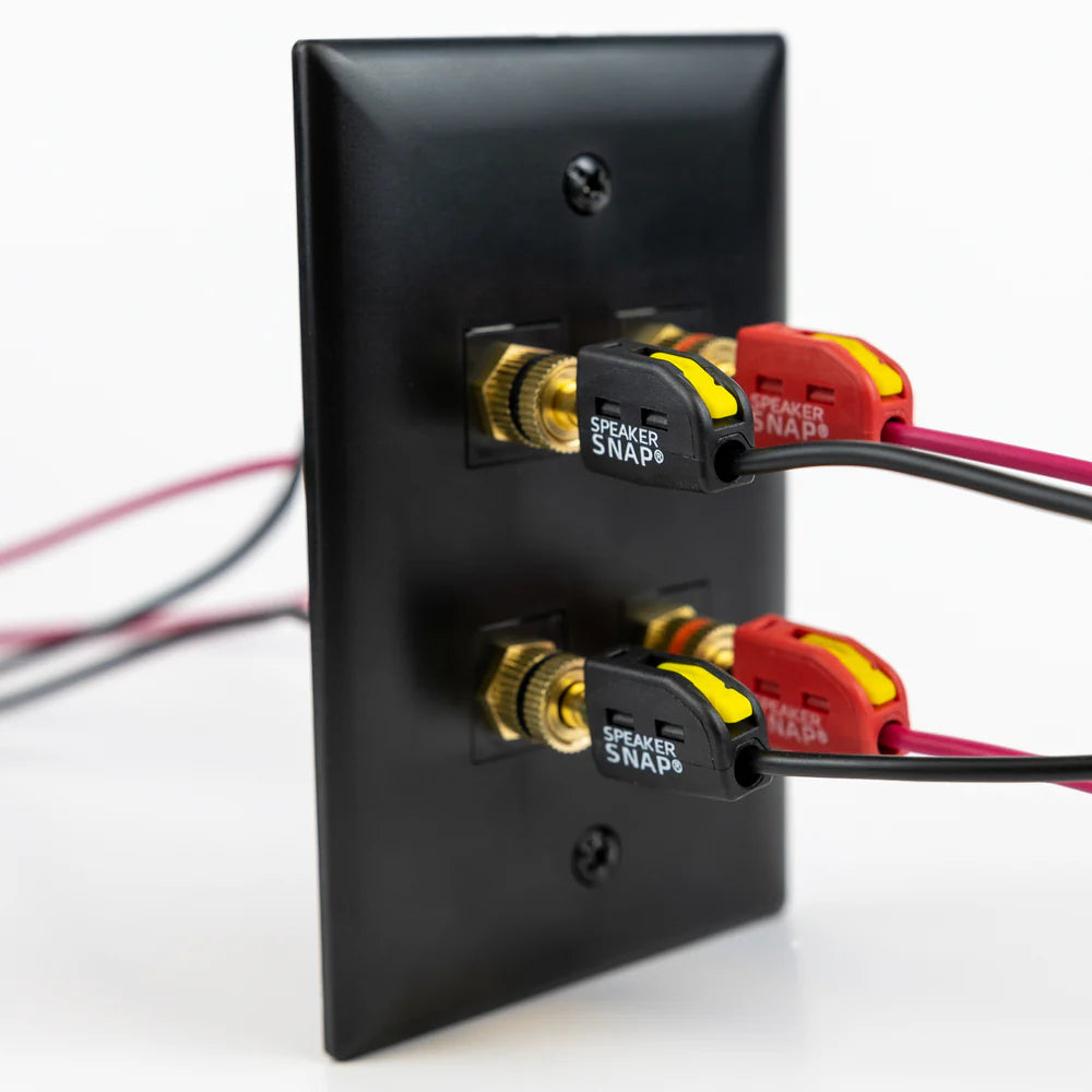 Speaker Snap SSKPB8 Keystone Insert Binding Posts 4 Pairs / 8 Pieces (Black)