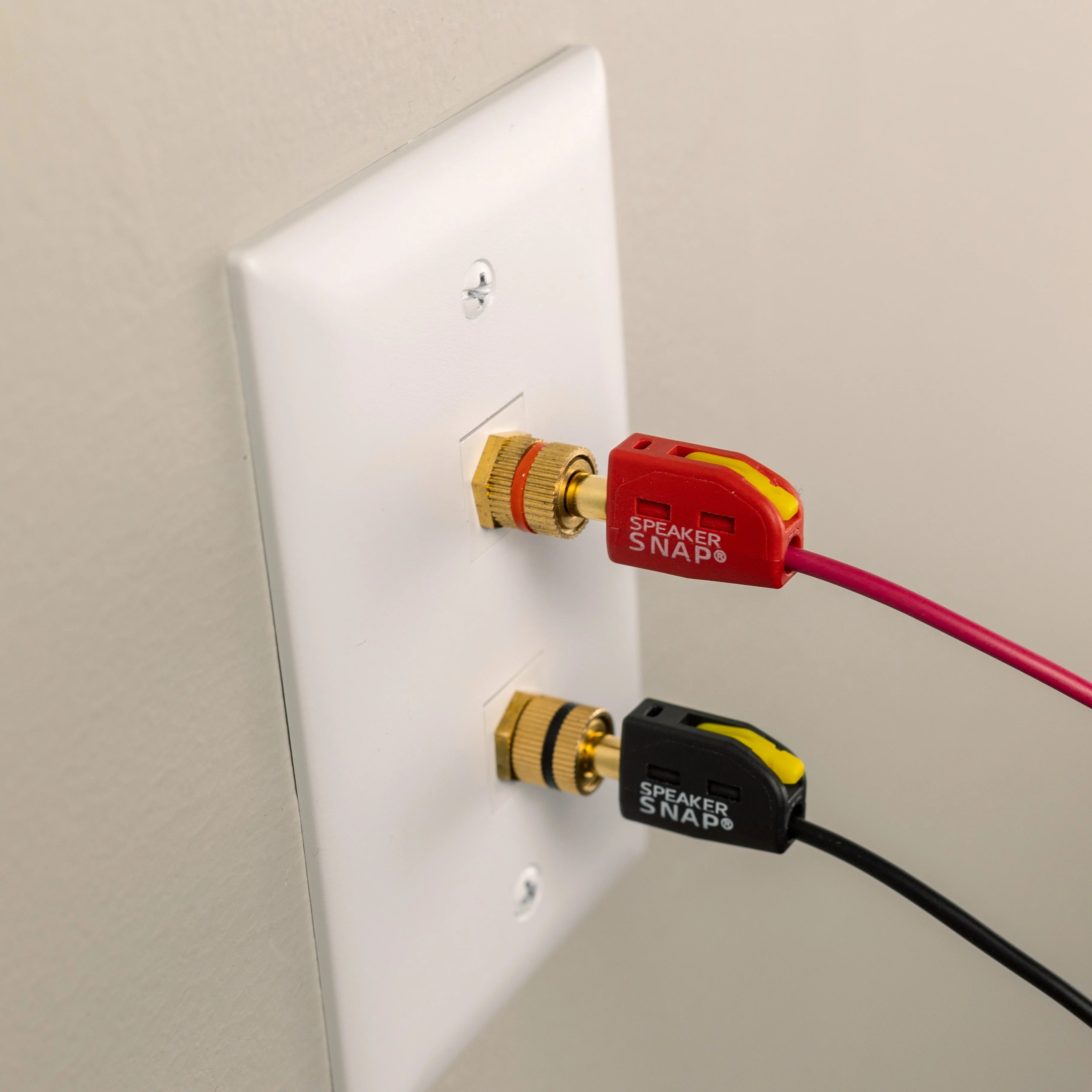 Speaker Snap SSKPW8 Keystone Insert Binding Posts 4 Pairs / 8 Pieces (White)