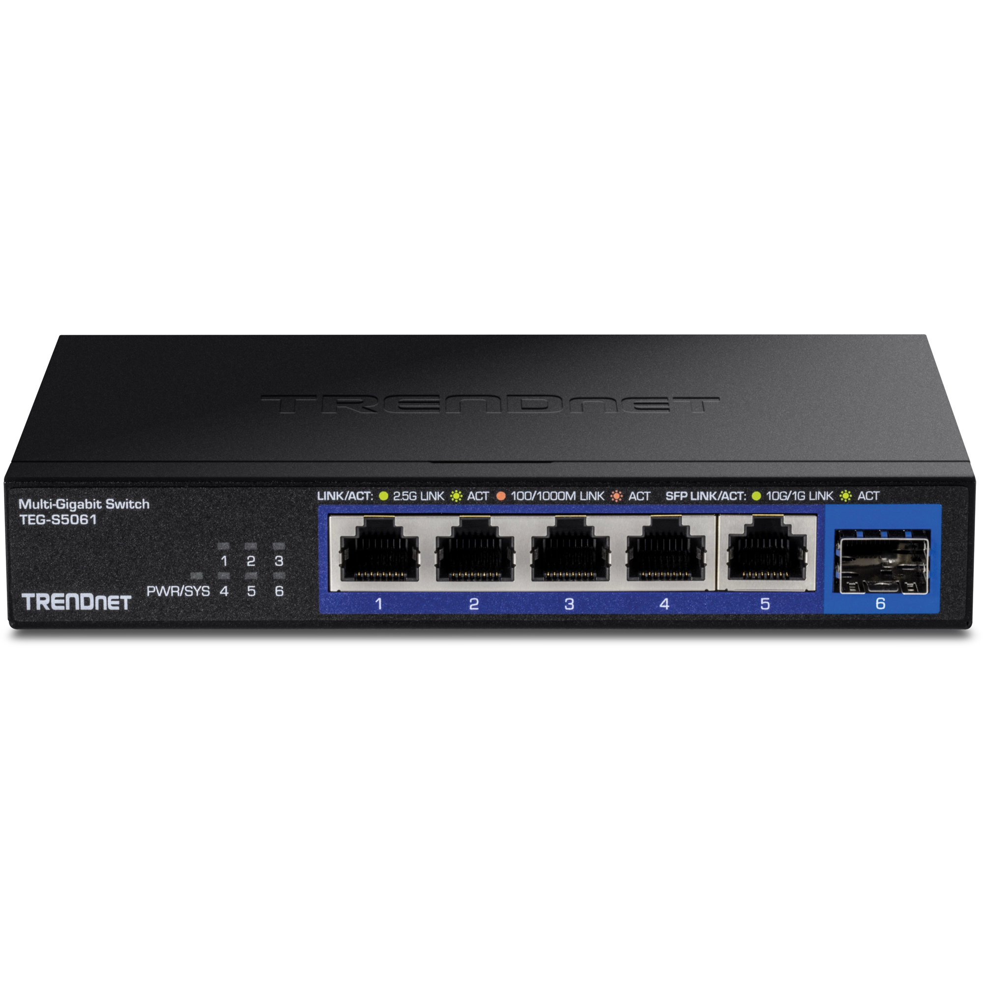 TRENDnet TEG-S5061 6-Port 2.5G Unmanaged Switch with 10G SFP+ Port