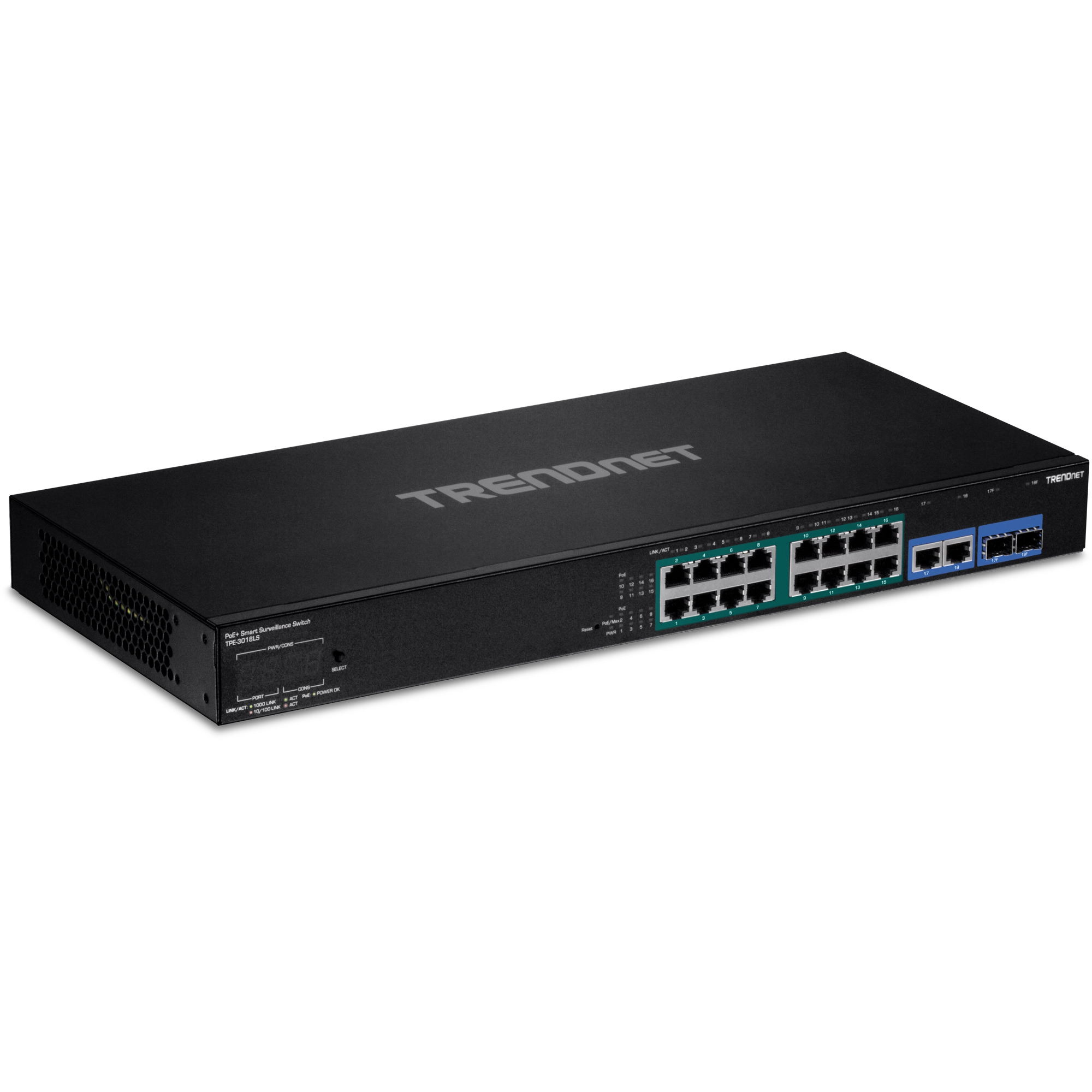 TRENDnet TPE-3018LS 18-Port Gigabit PoE+ Smart Surveillance Switch