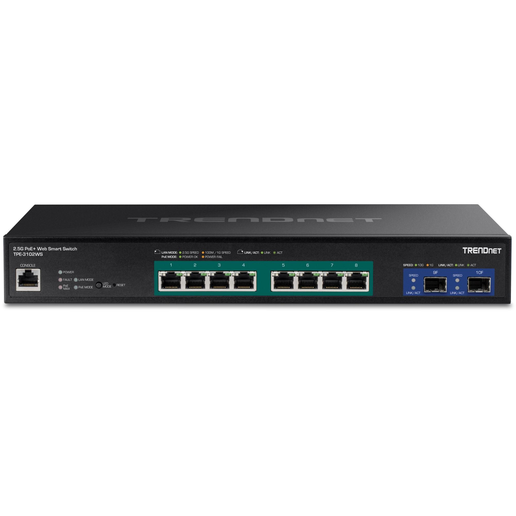 TRENDnet TPE-3102WS 10-Port Multi-Gig Web Smart PoE+ Switch