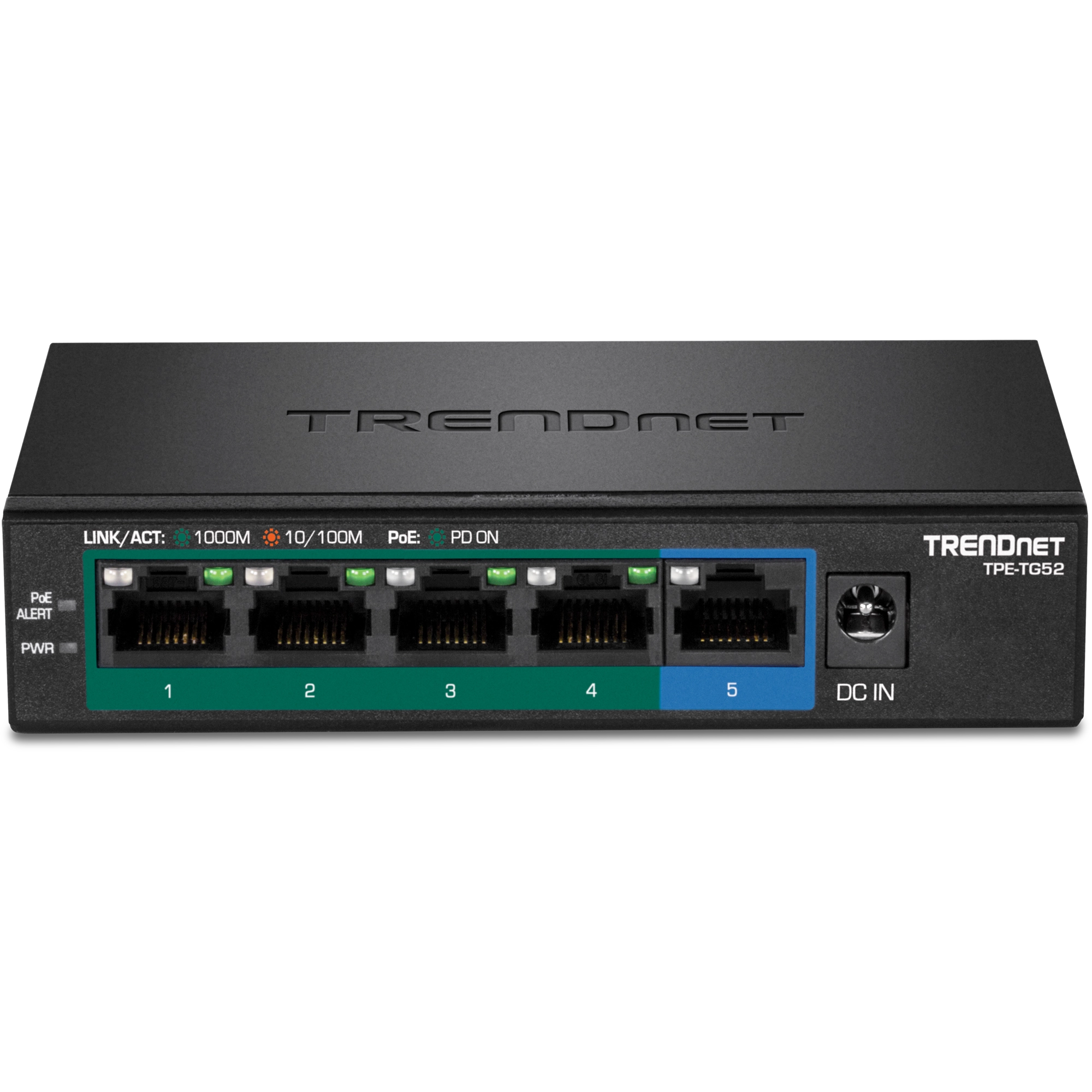 TRENDnet TPE-TG52 5-Port Gigabit PoE+ Switch (32W)