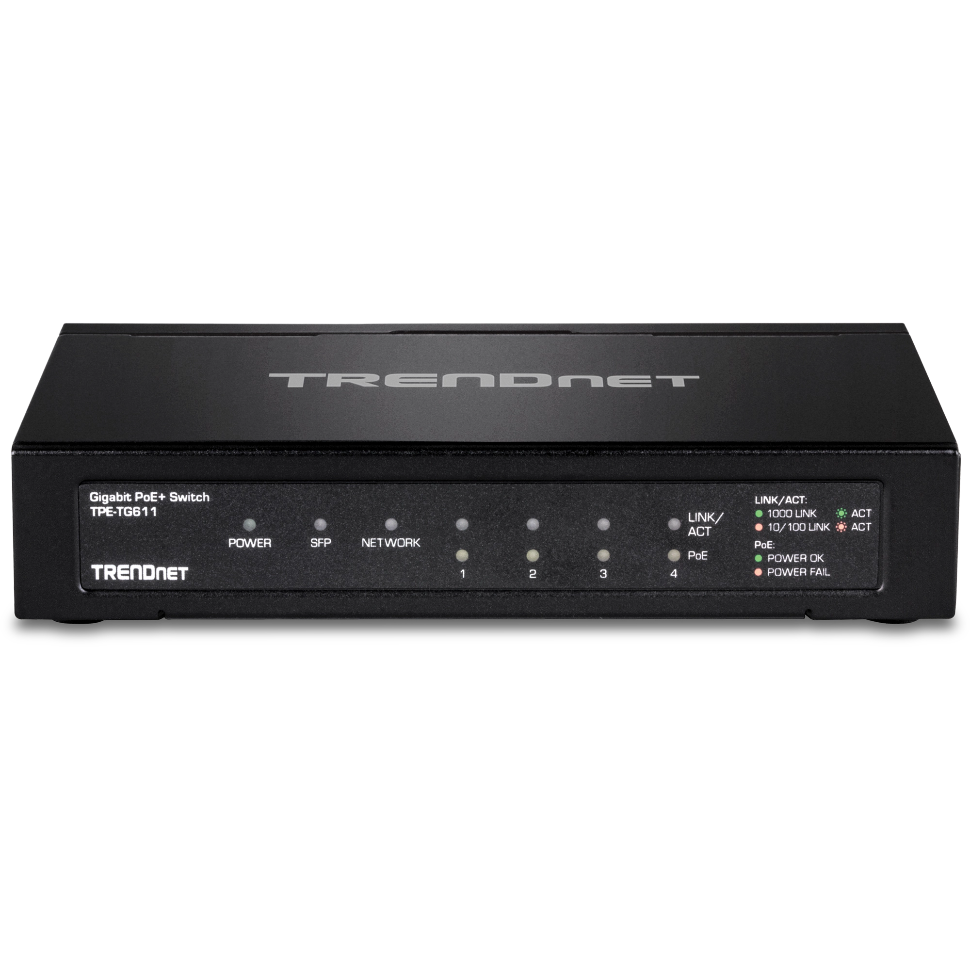 TRENDnet TPE-TG611 6-Port Gigabit PoE+ Switch