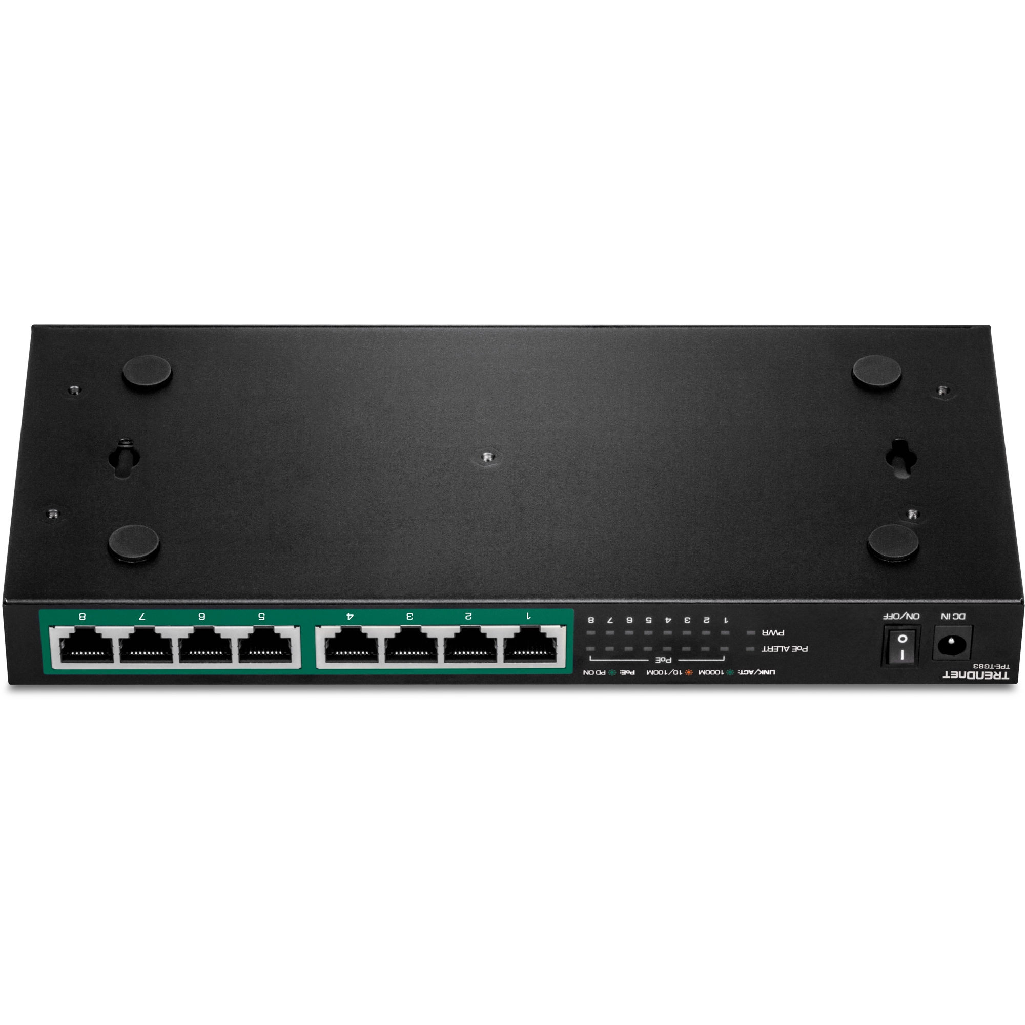 TRENDnet TPE-TG83 8-Port Gigabit PoE+ Switch, 65W PoE Budget