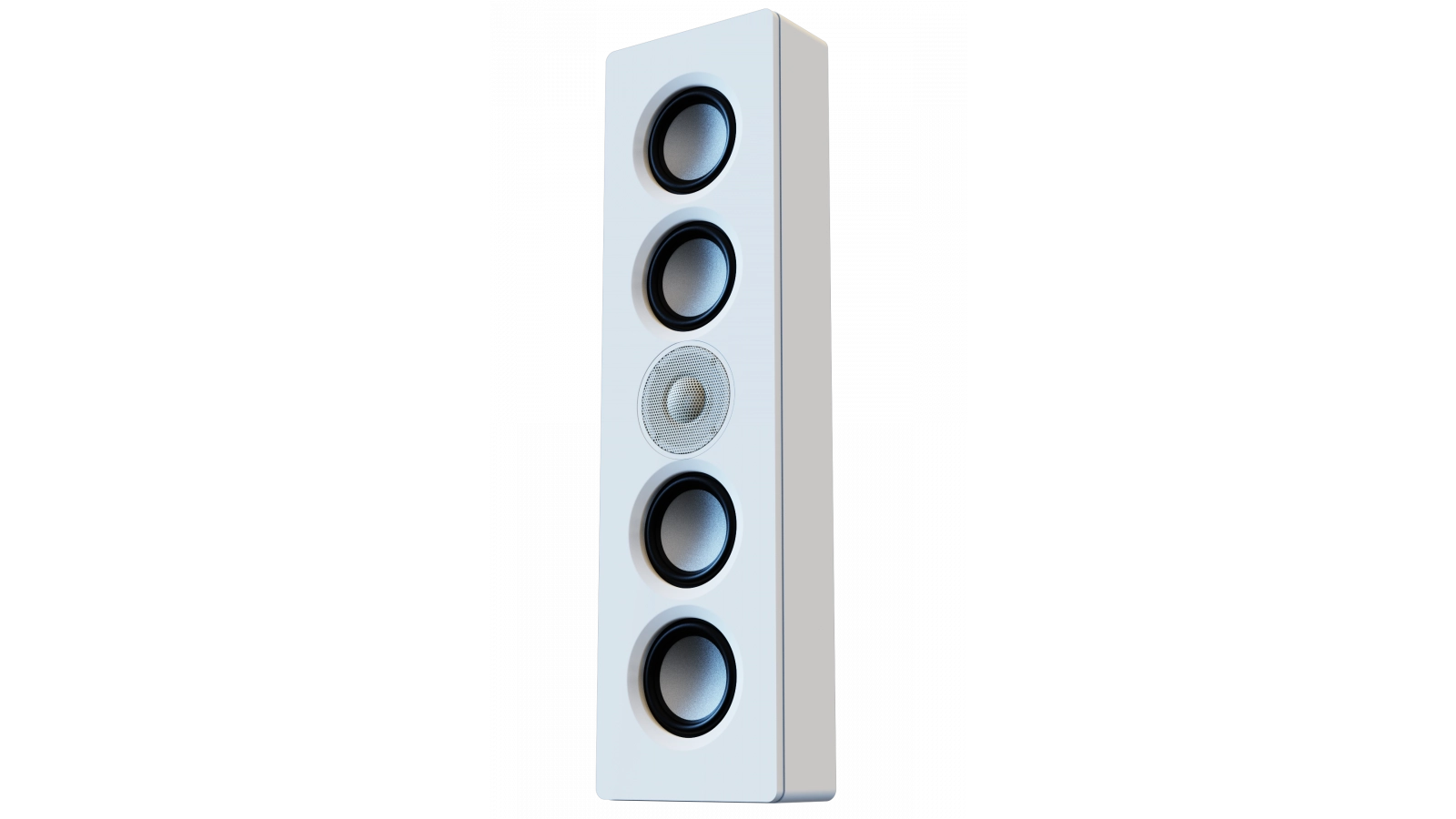 Elac Muro 4" x 2 On-Wall Sealed Cabinet Speaker - White, Each