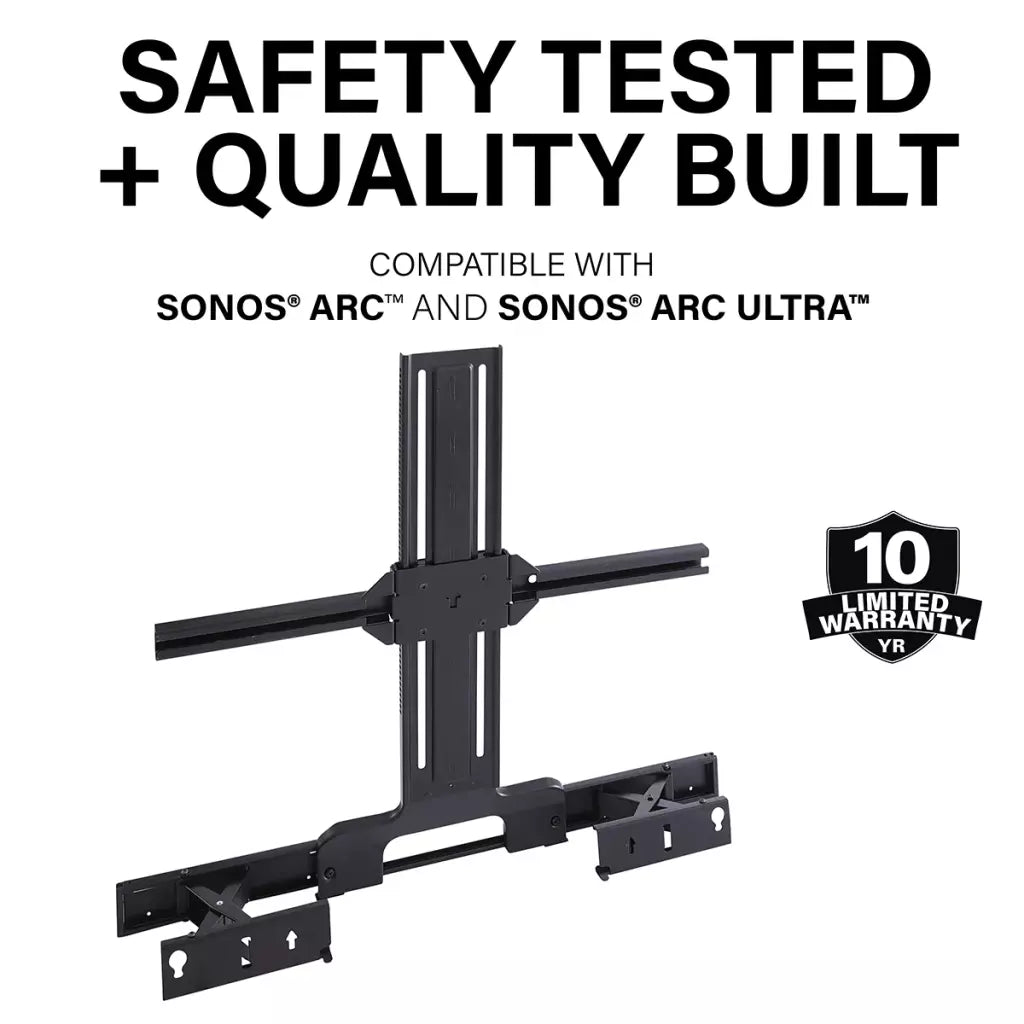 Sanus WSSATM1-B2 Extendable Soundbar TV Mount for Sonos Arc & Arc Ultra