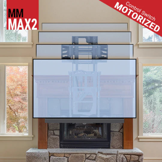 MantelMount MAX2 Pro Series Full-Range Motion TV Mount w/Motor-Assisted Vertical Travel