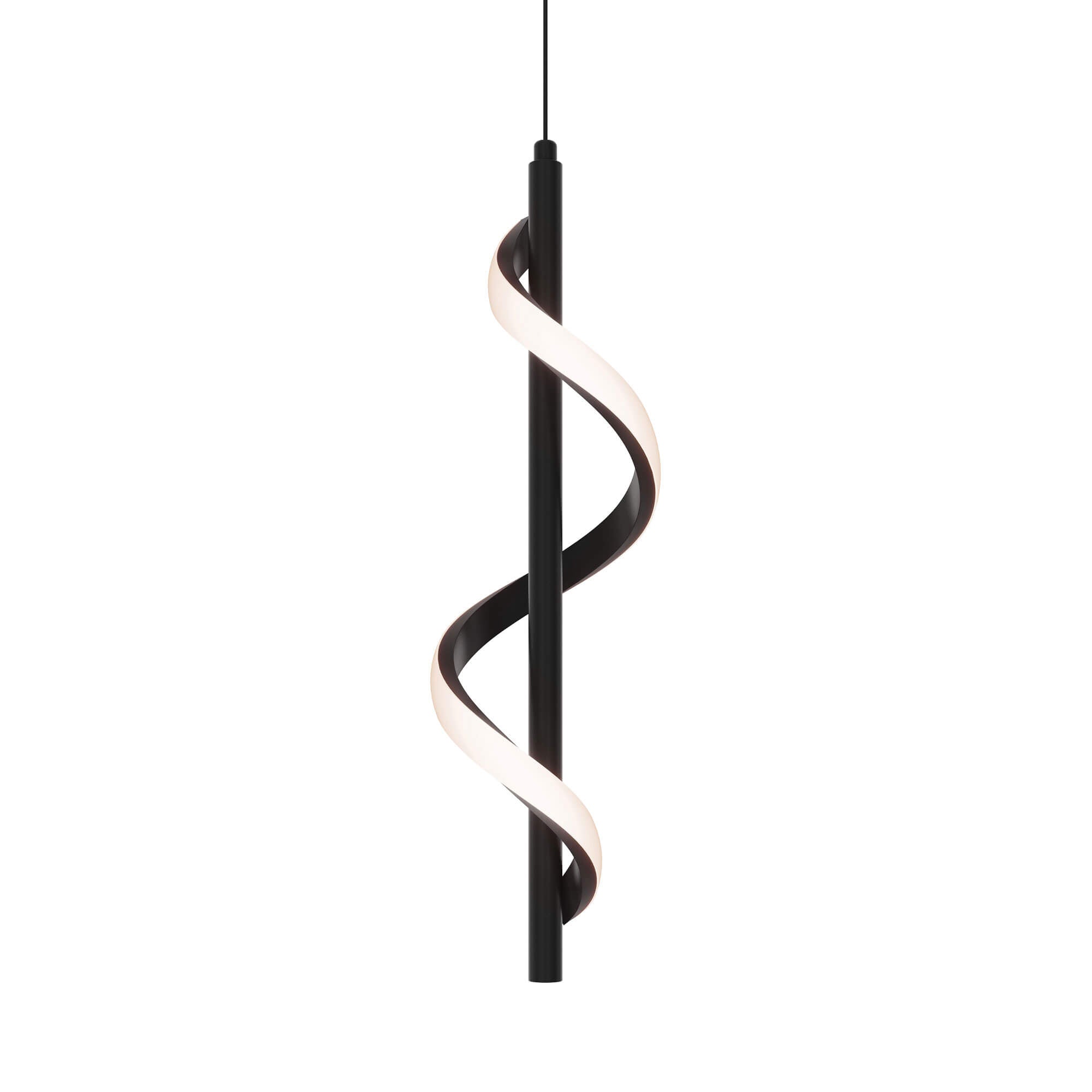DALS BRPD18-CC-BK 18in vertical swirl pendant, 5CCT - Black