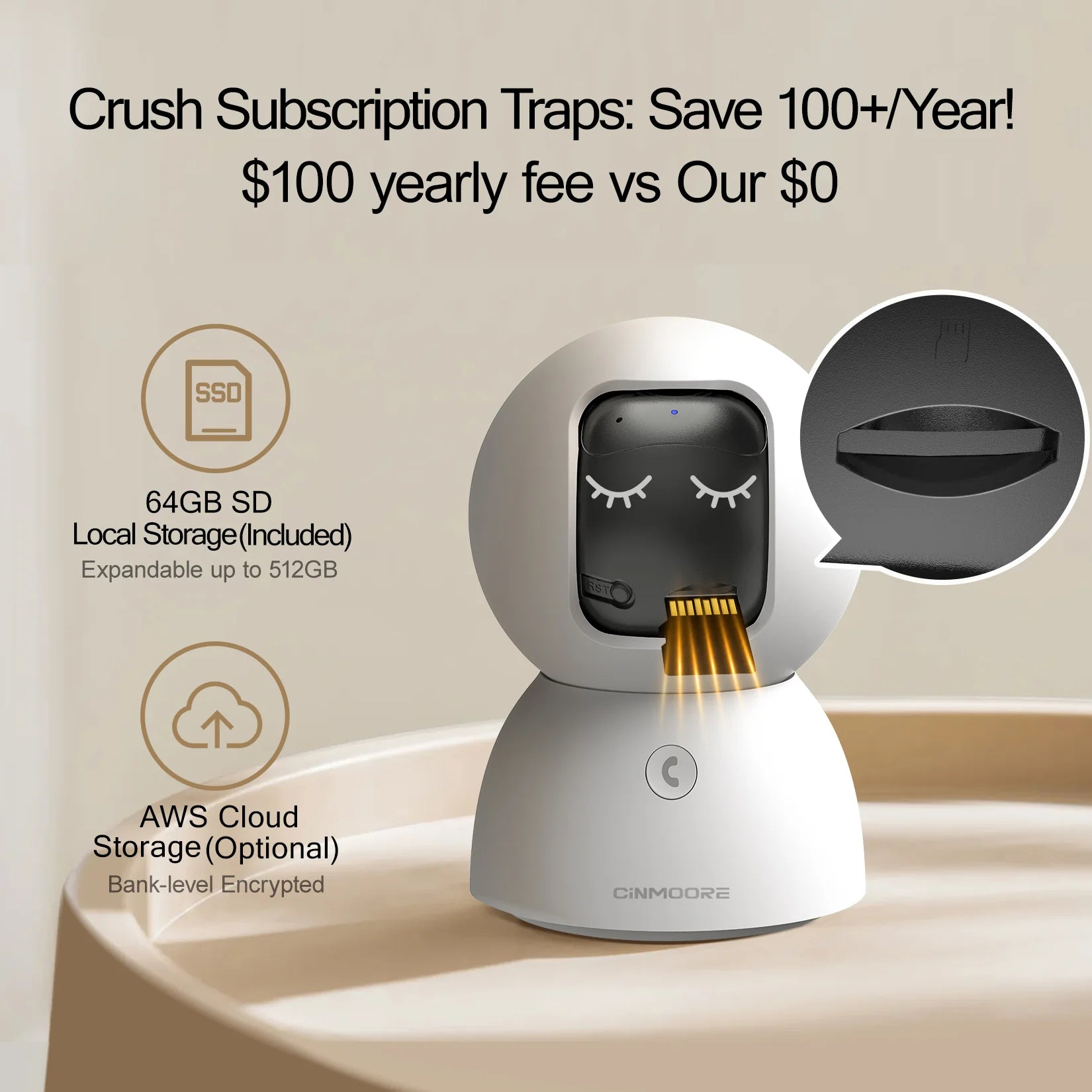 Cinmoore C2U Indoor WiFi Camera