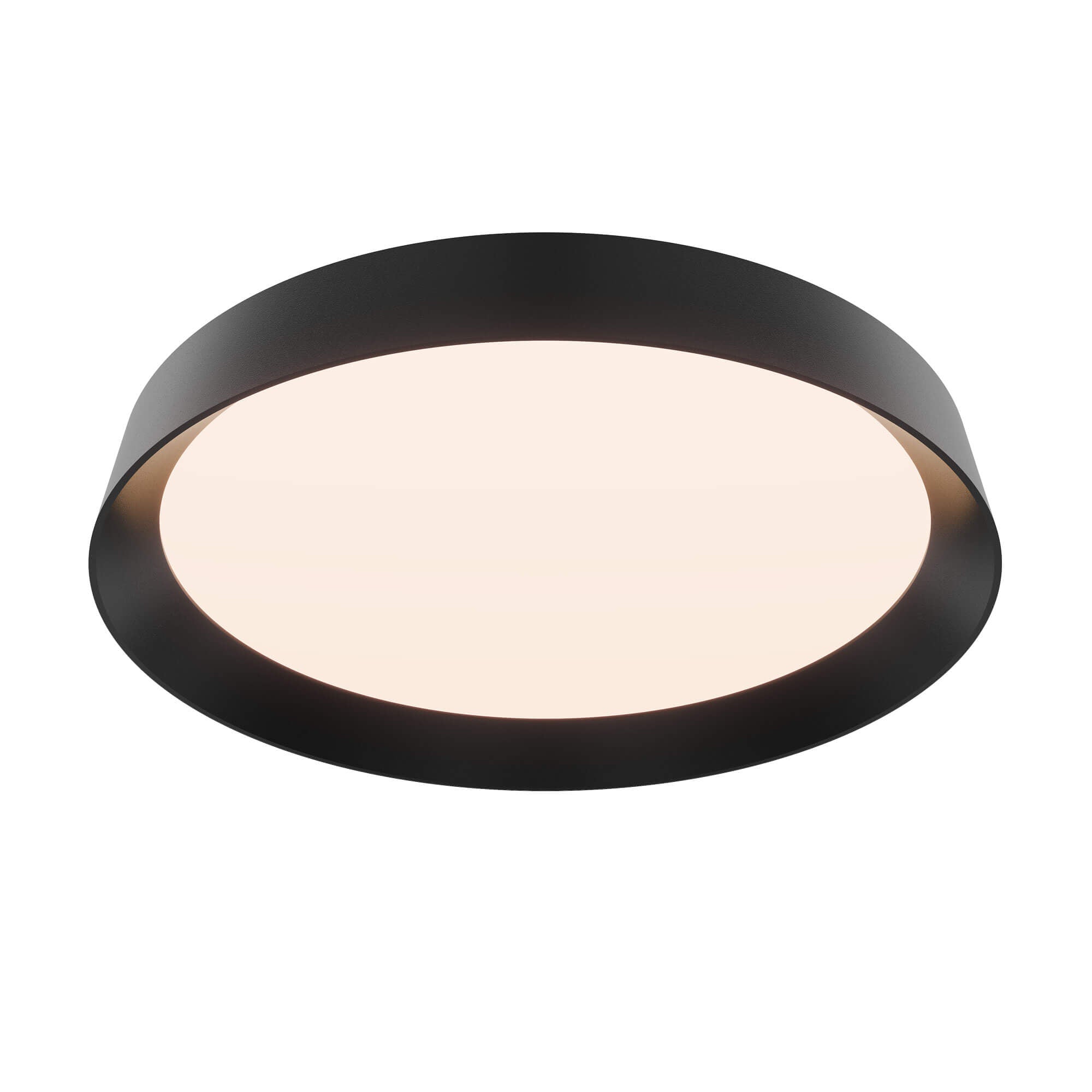 DALS CFH12-CC-BK Aurora 12in Dual-Light Dimmable LED Flush Mount, 5CCT - Black