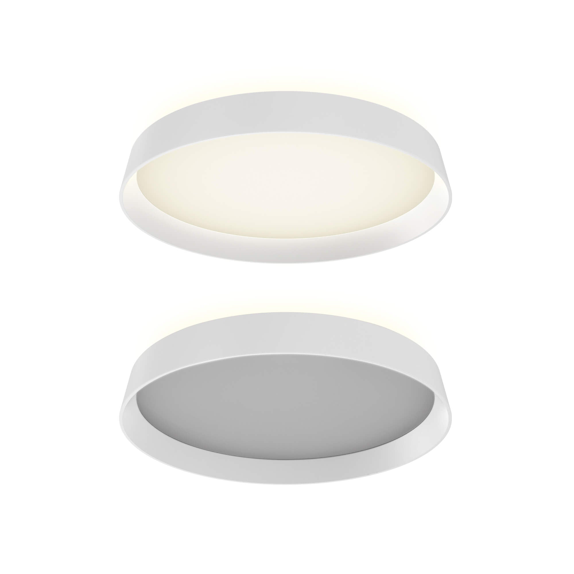 DALS CFH12-CC-WH Aurora 12in Dual-Light Dimmable LED Flush Mount, 5CCT - White