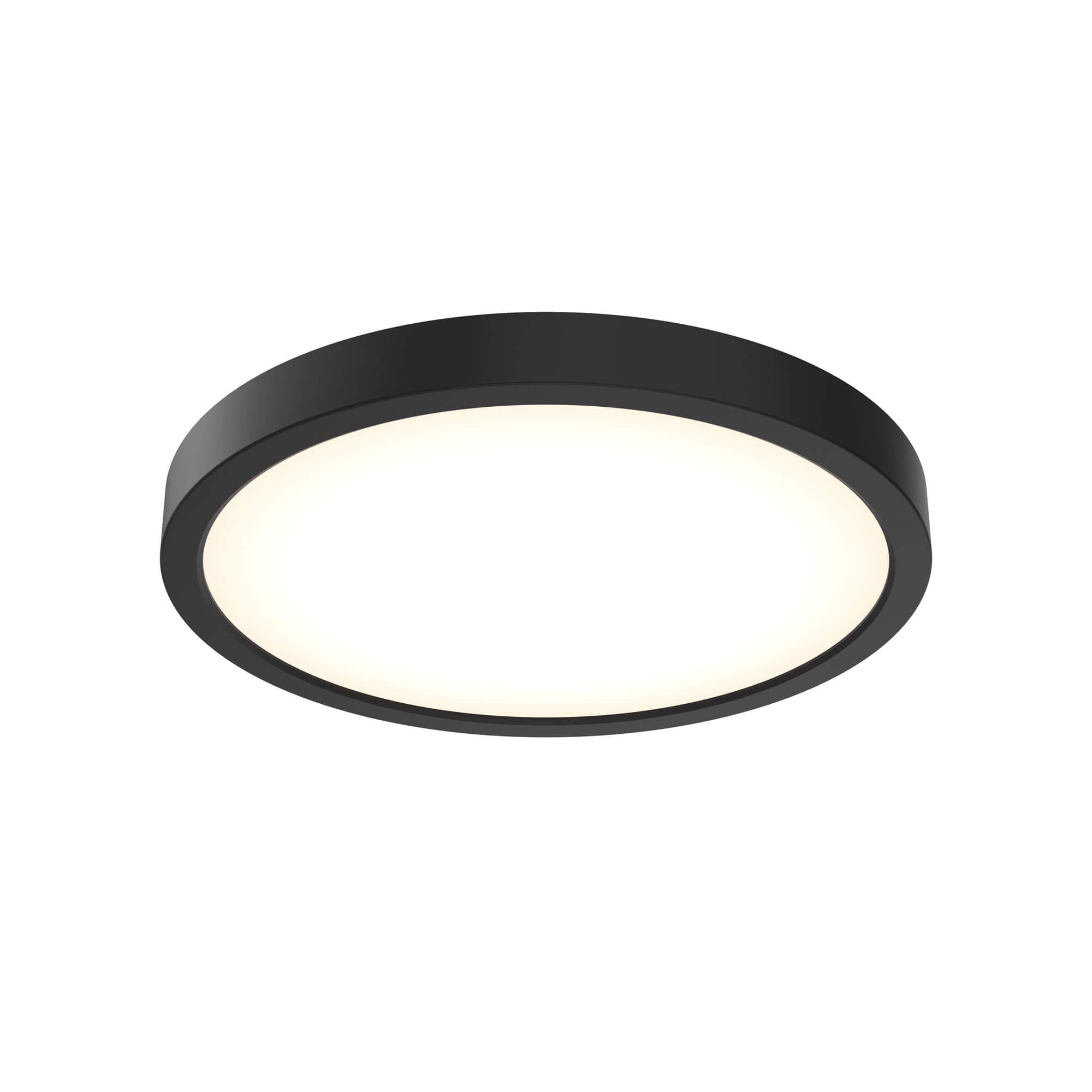 DALS CFLEDR10-CC-V-BK Round Flush Mount, universal 120V-347V, 0-10V dimming