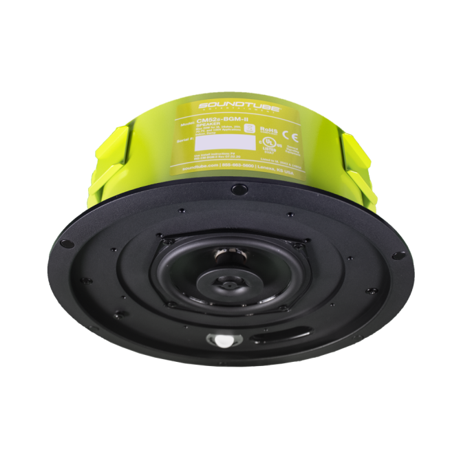 SoundTube CM52s-BGM-II-WH 5.25" In Ceiling Short Can Speaker with white magnetic grill