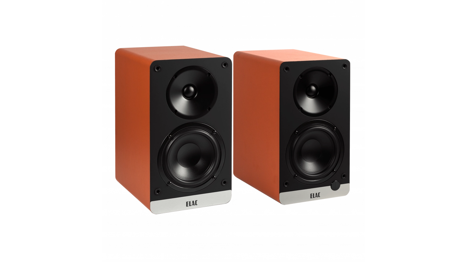 Elac 4.5" Debut ConneX Powered Monitor Speakers - Orange, Pair
