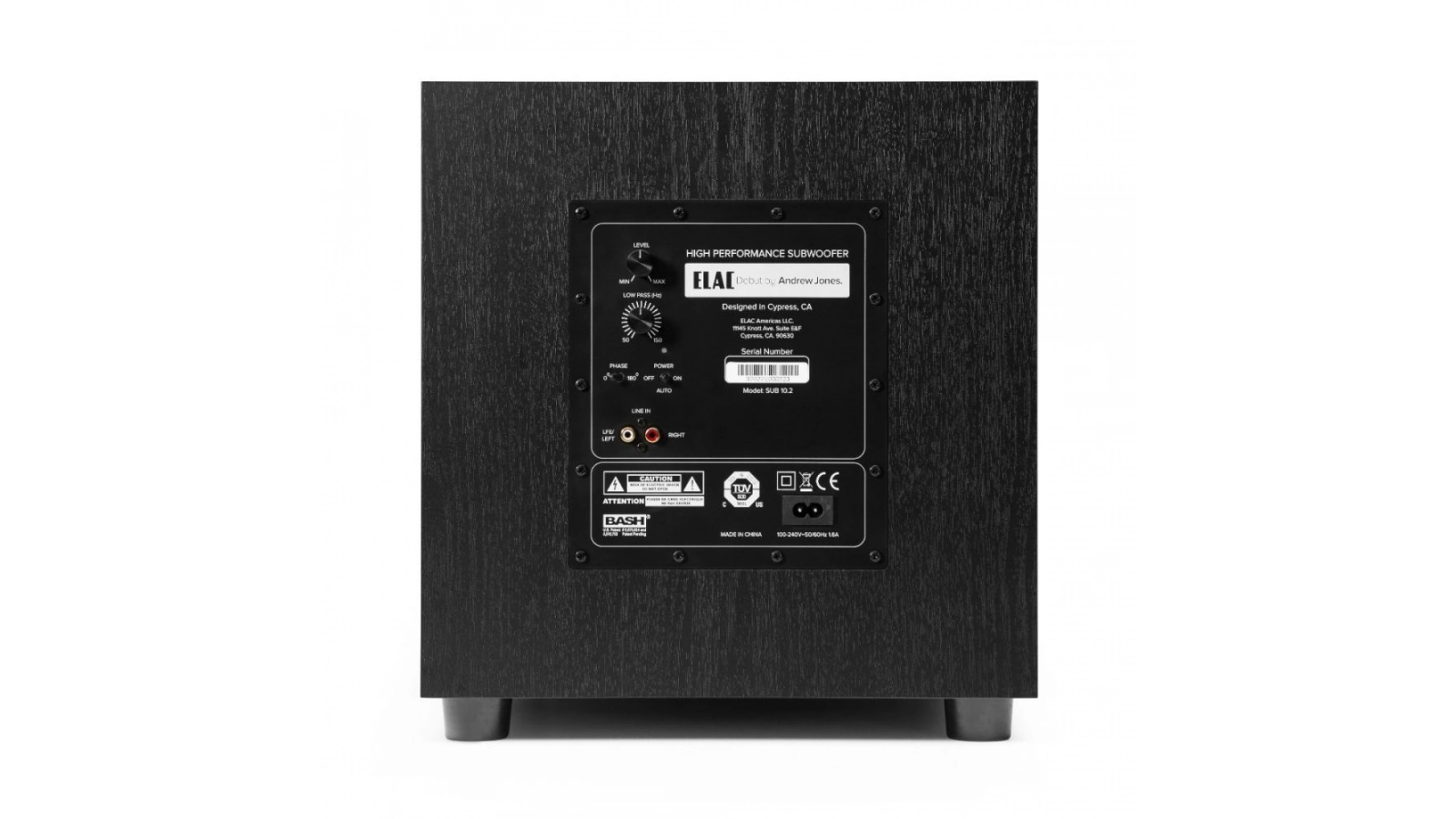 Elac DS102-BK 10" 200W Powered Subwoofer - Black, Each