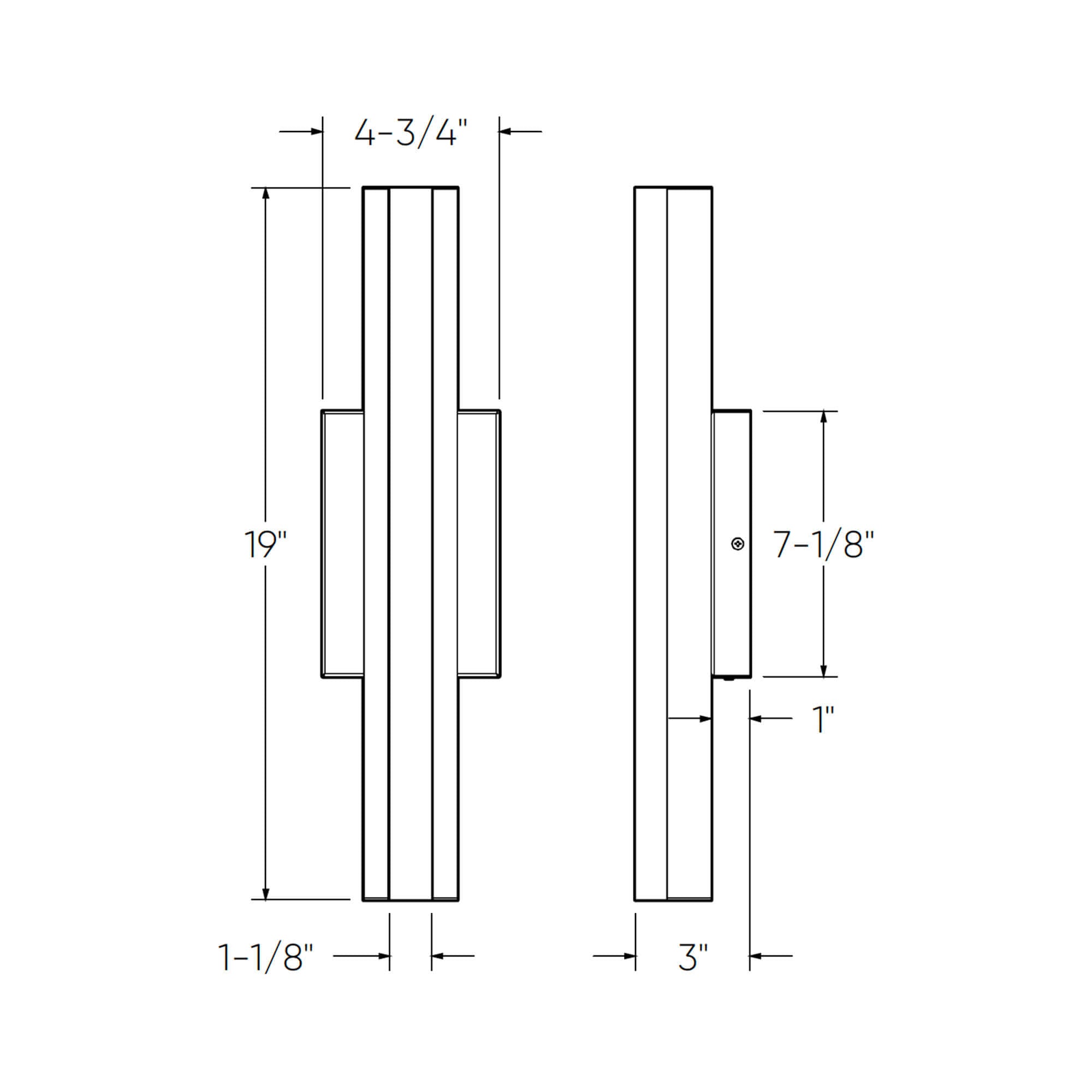 DALS DCP-LWS19 19" Smart LED Linear Wall Sconce