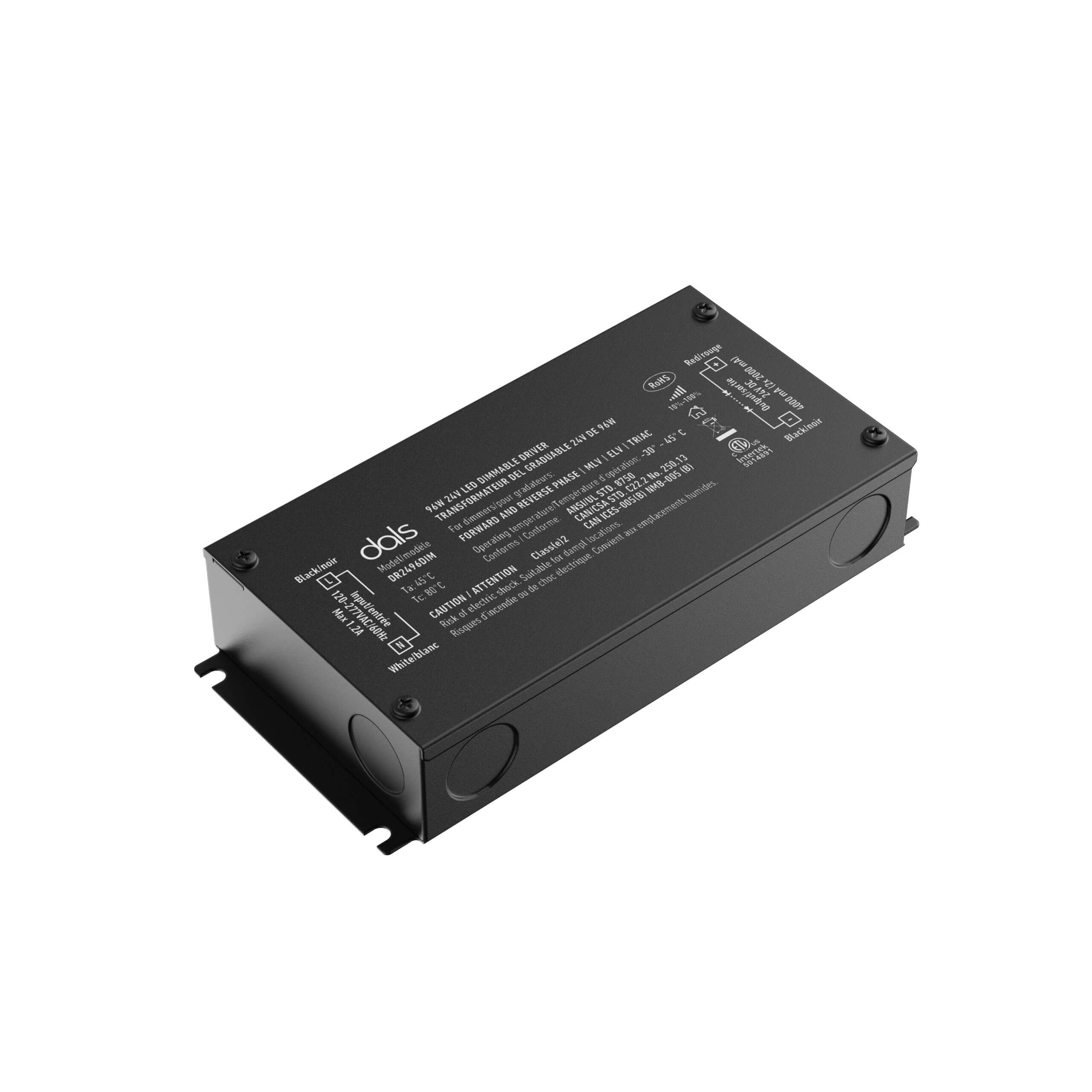 DALS DR2424DIM 24W 24V Dimmable hardwired driver, one output