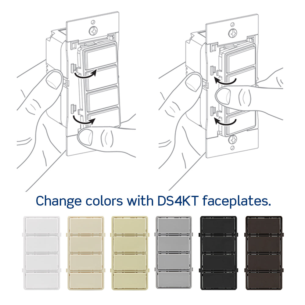 Leviton D2SCS-1BW Decora Smart Scene Controller Switch, Wi-Fi, Neutral Wire Required