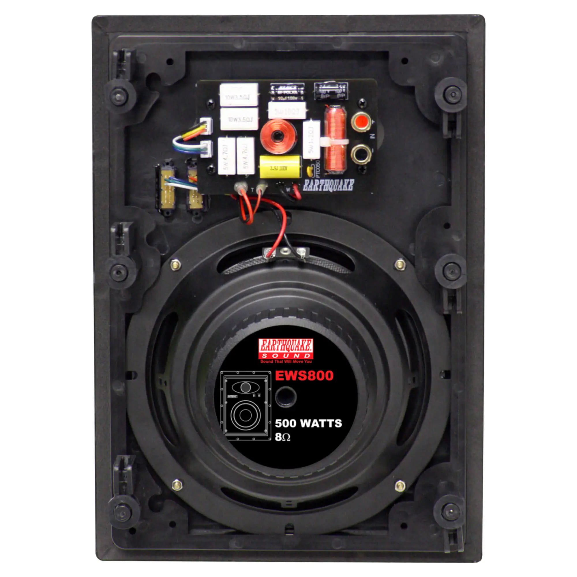 Earthquake EWS800 8" IN-WALL SPEAKERS, 12 dB XOVER, +/- 3dB switches (B/T)-PER PAIR