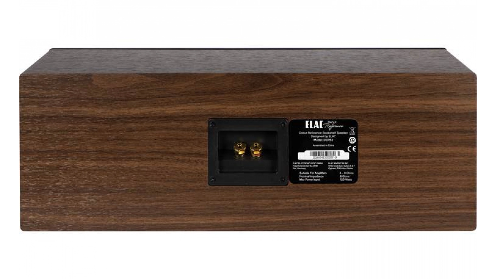 Elac 5.25" Debut Reference DCR52 Center Speaker - Walnut/Black, Each