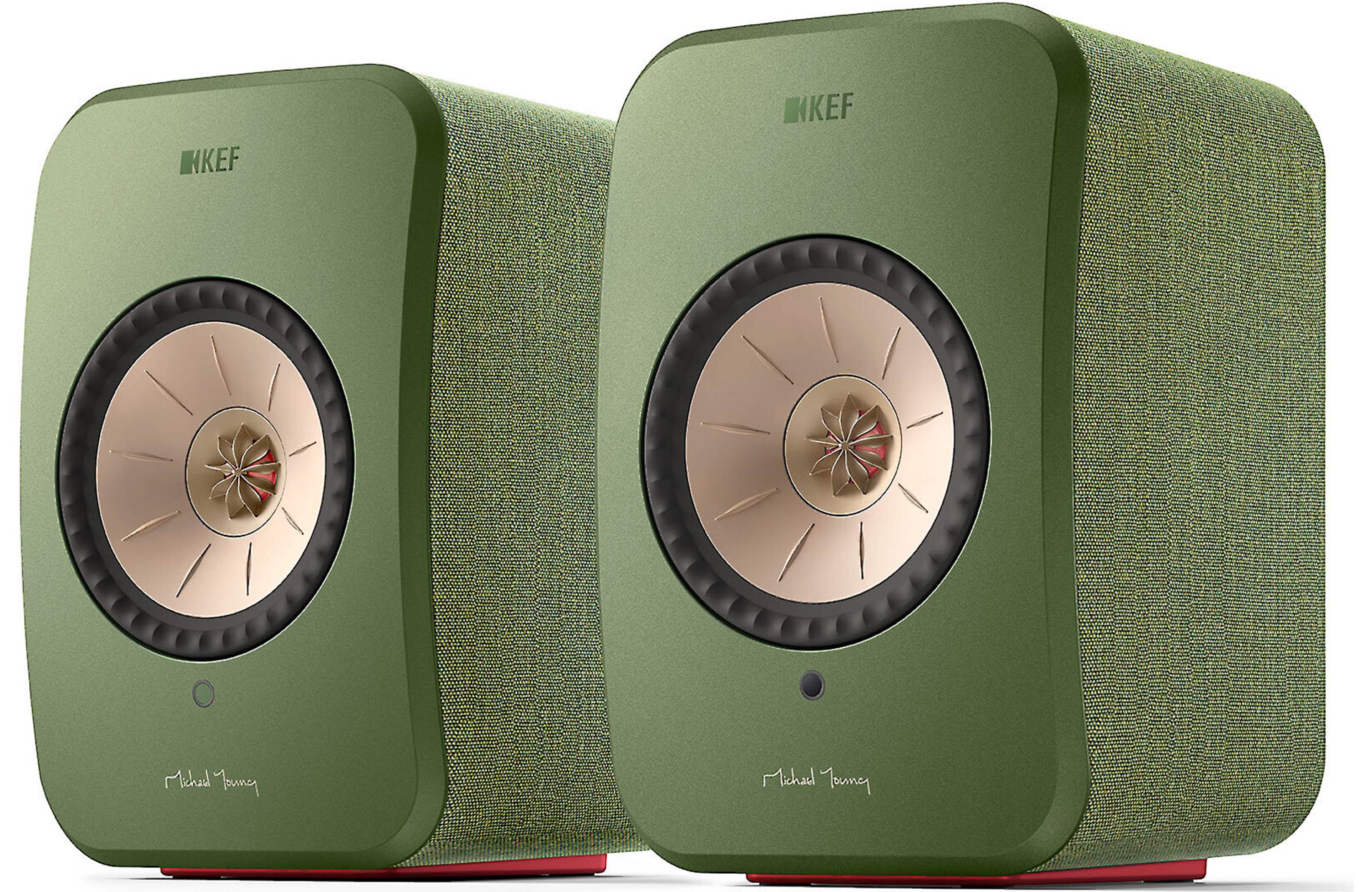 Kef LSXIIOG Wireless HiFi Speaker Olive Green, Pair
