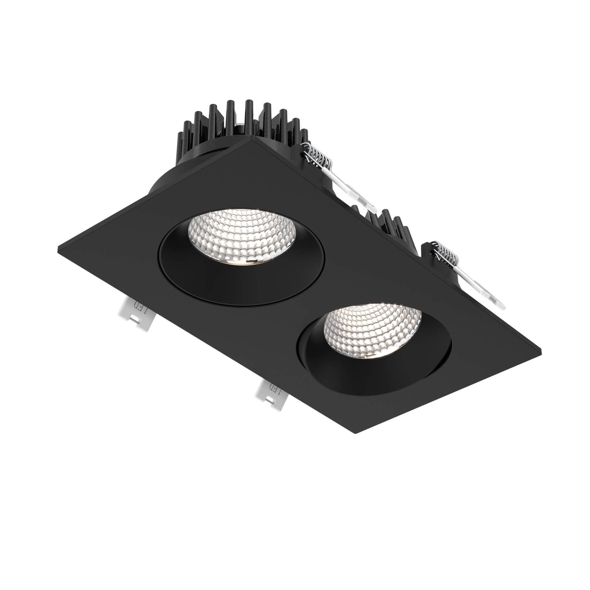 DALS GBR35-CC-DUO-V-BK Double GBR35 Recessed 5 CCT - universal 120V-347V, 0-10V dimming