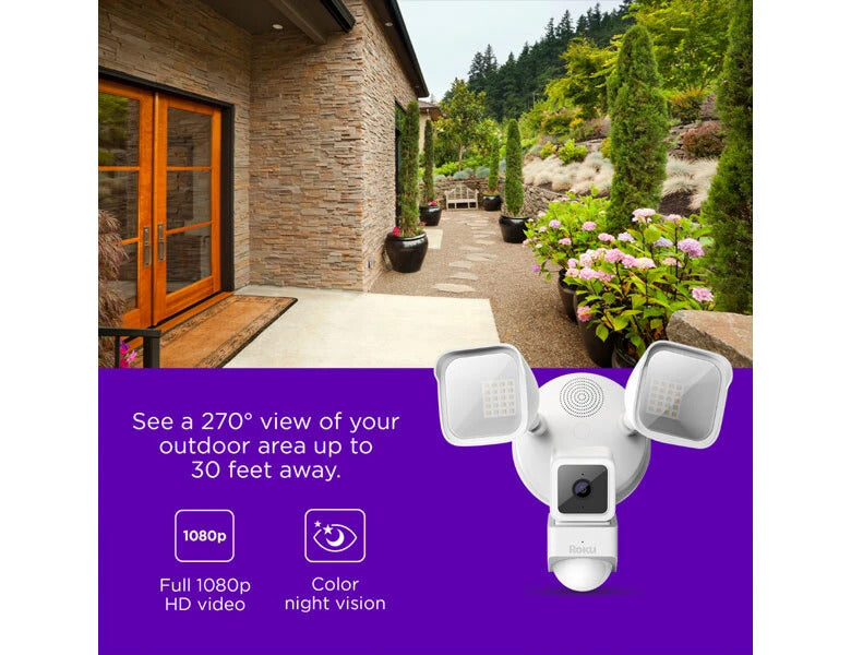 Roku Floodlight Camera Wired