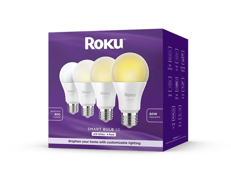 Roku Smart Bulb SE A19 White 4 pack